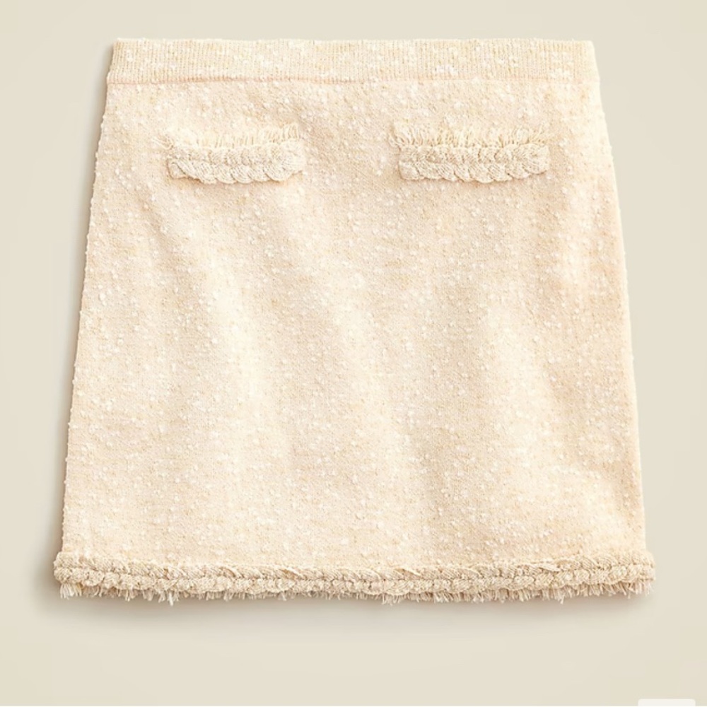 J Crew Marled Fringe Skirt NWT